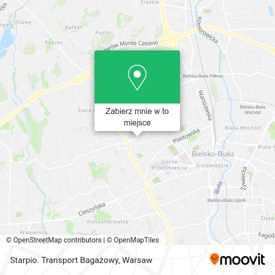 Mapa Starpio. Transport Bagażowy