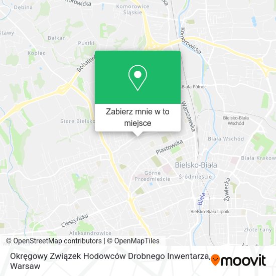 Mapa Okręgowy Związek Hodowców Drobnego Inwentarza