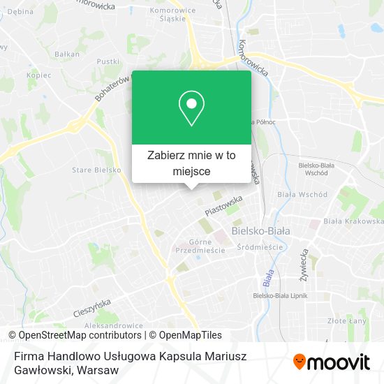 Mapa Firma Handlowo Usługowa Kapsula Mariusz Gawłowski