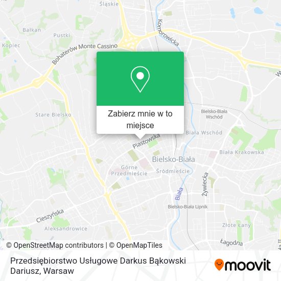 Mapa Przedsiębiorstwo Usługowe Darkus Bąkowski Dariusz