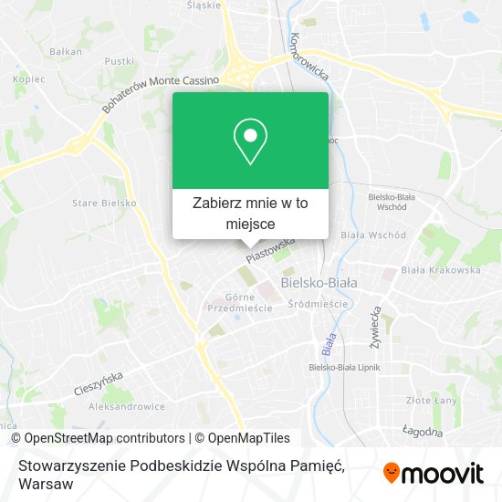 Mapa Stowarzyszenie Podbeskidzie Wspólna Pamięć