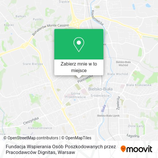 Mapa Fundacja Wspierania Osób Poszkodowanych przez Pracodawców Dignitas