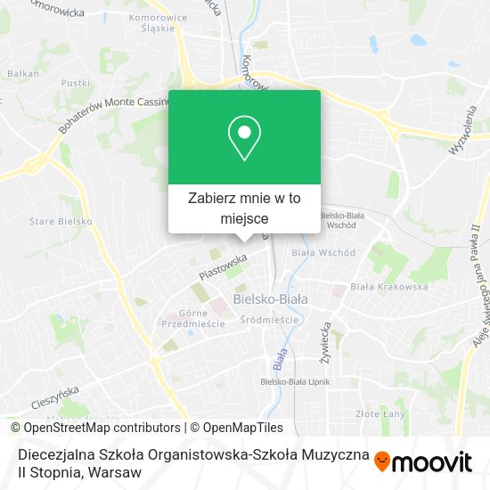 Mapa Diecezjalna Szkoła Organistowska-Szkoła Muzyczna II Stopnia