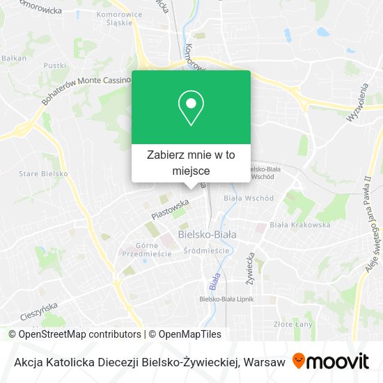 Mapa Akcja Katolicka Diecezji Bielsko-Żywieckiej