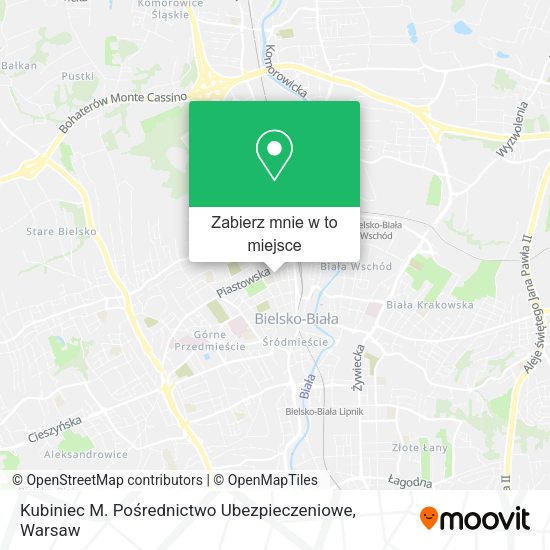 Mapa Kubiniec M. Pośrednictwo Ubezpieczeniowe