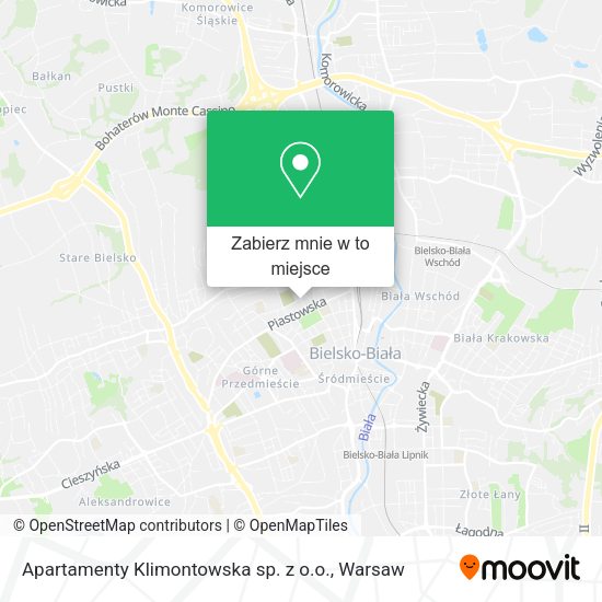 Mapa Apartamenty Klimontowska sp. z o.o.