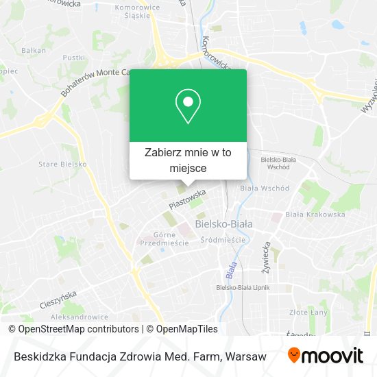 Mapa Beskidzka Fundacja Zdrowia Med. Farm