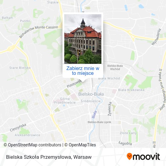 Mapa Bielska Szkoła Przemysłowa