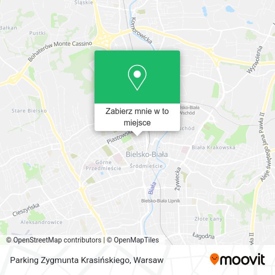 Mapa Parking Zygmunta Krasińskiego