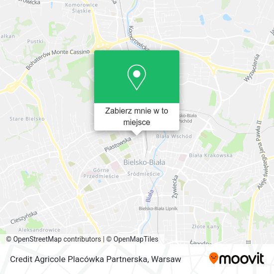 Mapa Credit Agricole Placówka Partnerska