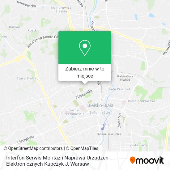 Mapa Interfon Serwis Montaz i Naprawa Urzadzen Elektronicznych Kupczyk J