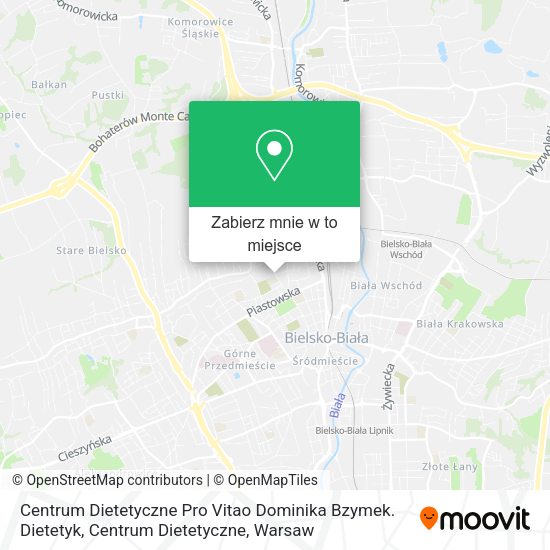 Mapa Centrum Dietetyczne Pro Vitao Dominika Bzymek. Dietetyk, Centrum Dietetyczne