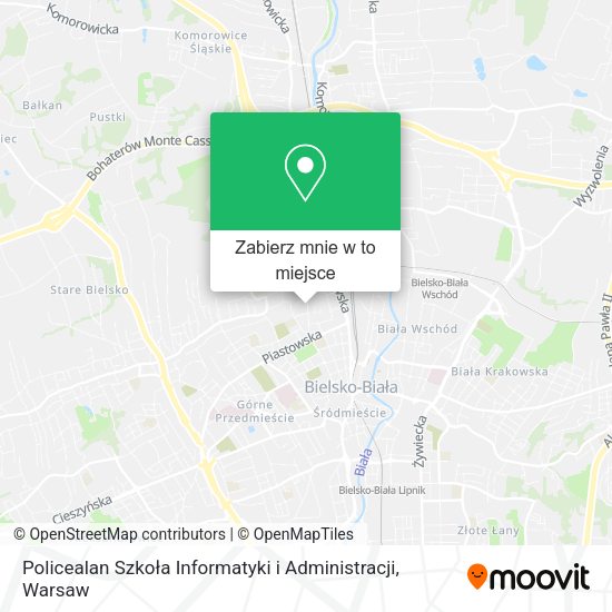 Mapa Policealan Szkoła Informatyki i Administracji