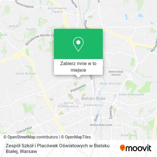 Mapa Zespół Szkół i Placówek Oświatowych w Bielsku Białej