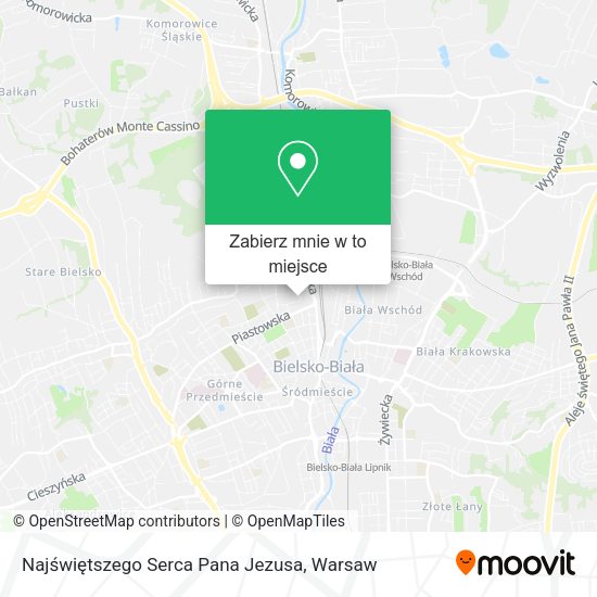 Mapa Najświętszego Serca Pana Jezusa