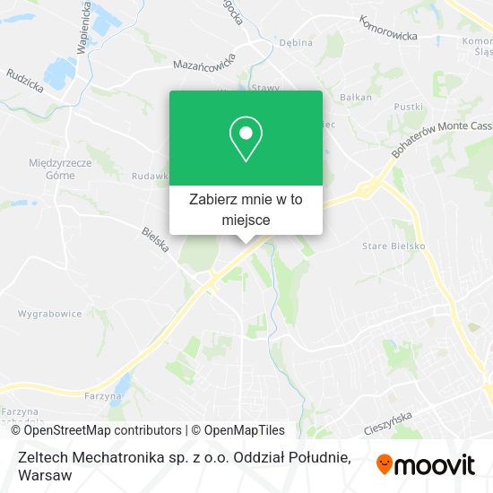 Mapa Zeltech Mechatronika sp. z o.o. Oddział Południe