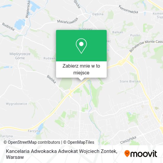 Mapa Kancelaria Adwokacka Adwokat Wojciech Zontek