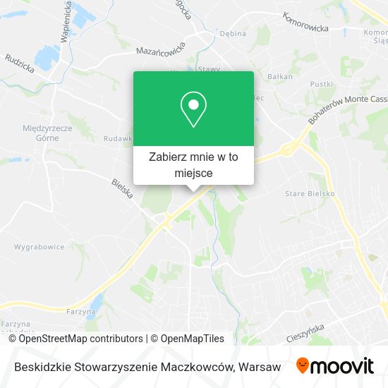 Mapa Beskidzkie Stowarzyszenie Maczkowców