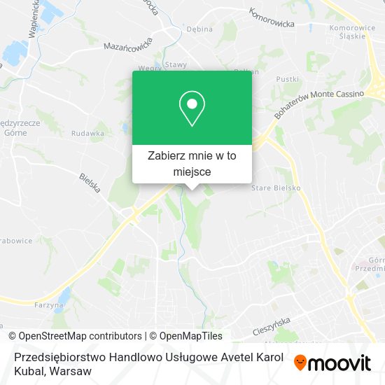 Mapa Przedsiębiorstwo Handlowo Usługowe Avetel Karol Kubal