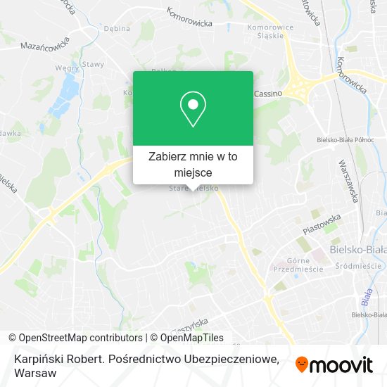 Mapa Karpiński Robert. Pośrednictwo Ubezpieczeniowe