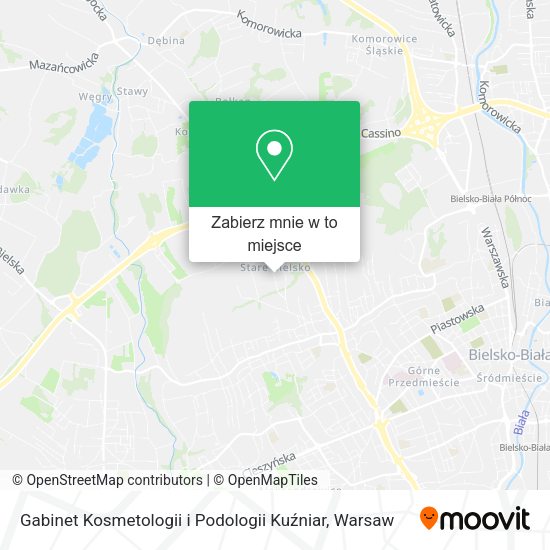 Mapa Gabinet Kosmetologii i Podologii Kuźniar