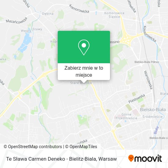 Mapa Te Sława Carmen Deneko - Bielitz-Biala