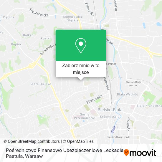 Mapa Pośrednictwo Finansowo Ubezpieczeniowe Leokadia Pastuła