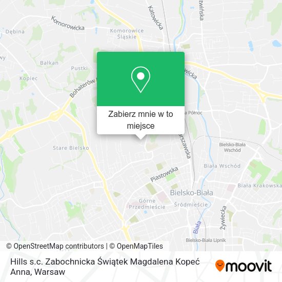 Mapa Hills s.c. Zabochnicka Świątek Magdalena Kopeć Anna