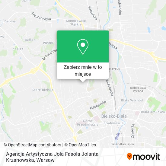 Mapa Agencja Artystyczna Jola Fasola Jolanta Krzanowska