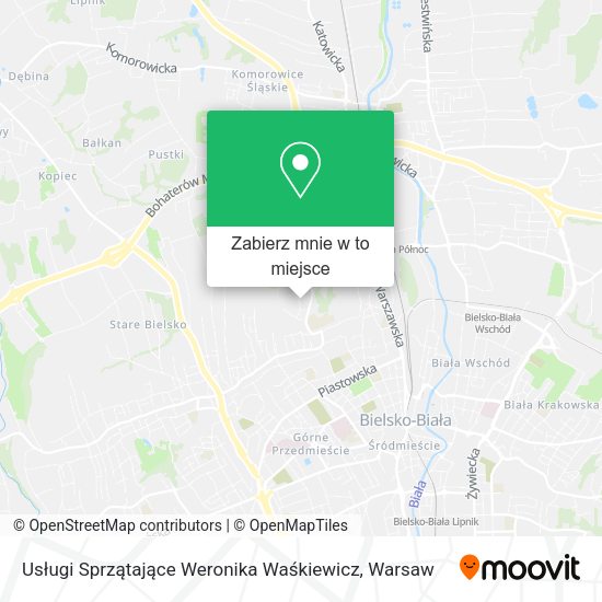 Mapa Usługi Sprzątające Weronika Waśkiewicz