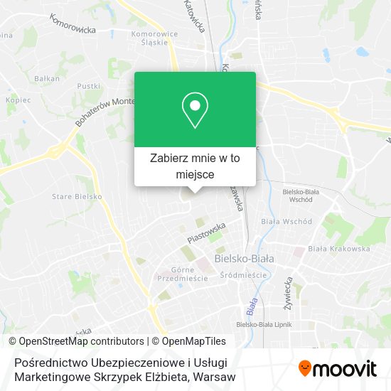 Mapa Pośrednictwo Ubezpieczeniowe i Usługi Marketingowe Skrzypek Elżbieta