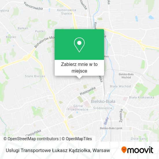 Mapa Usługi Transportowe Łukasz Kądziołka