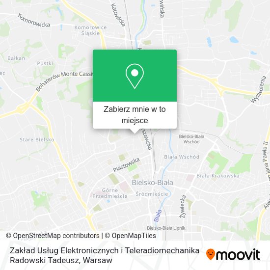 Mapa Zakład Usług Elektronicznych i Teleradiomechanika Radowski Tadeusz