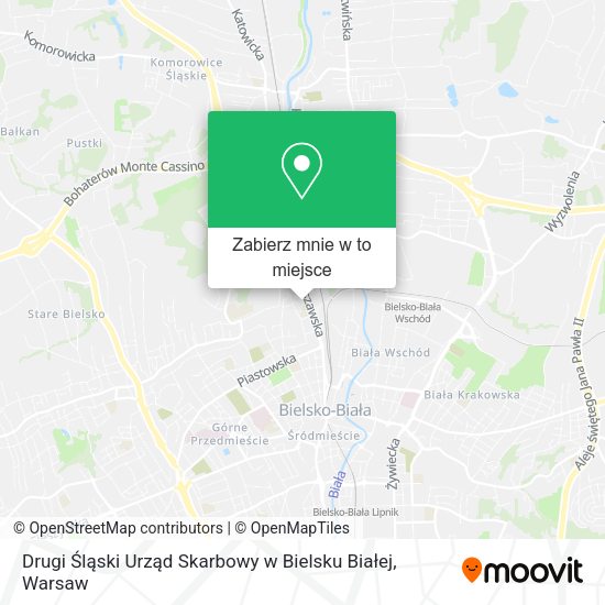 Mapa Drugi Śląski Urząd Skarbowy w Bielsku Białej