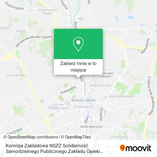 Mapa Komisja Zakładowa NSZZ Solidarność Samodzielnego Publicznego Zakładu Opieki Zdrowotnej