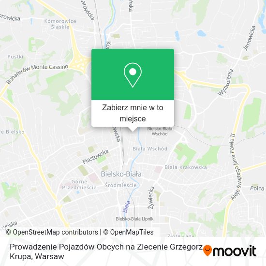 Mapa Prowadzenie Pojazdów Obcych na Zlecenie Grzegorz Krupa