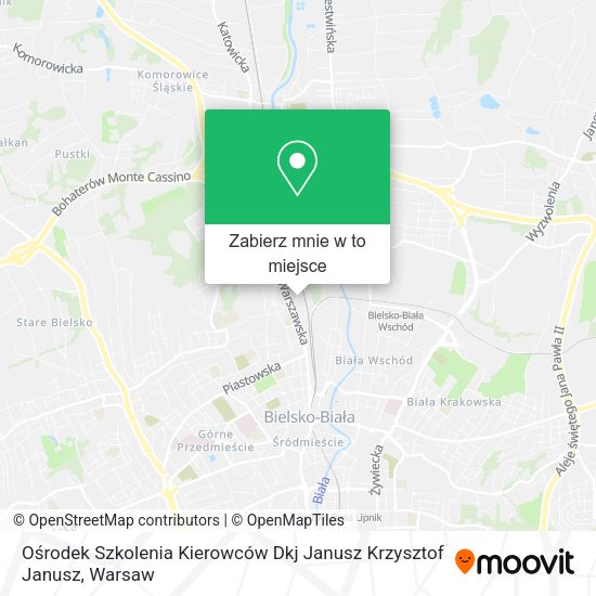 Mapa Ośrodek Szkolenia Kierowców Dkj Janusz Krzysztof Janusz