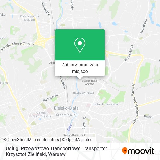 Mapa Usługi Przewozowo Transportowe Transporter Krzysztof Zieliński