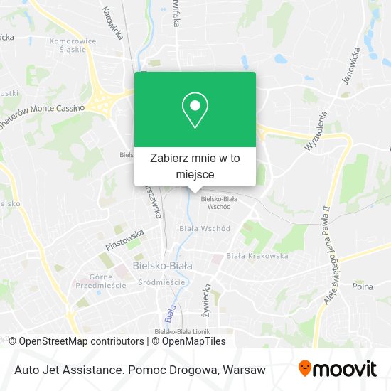 Mapa Auto Jet Assistance. Pomoc Drogowa