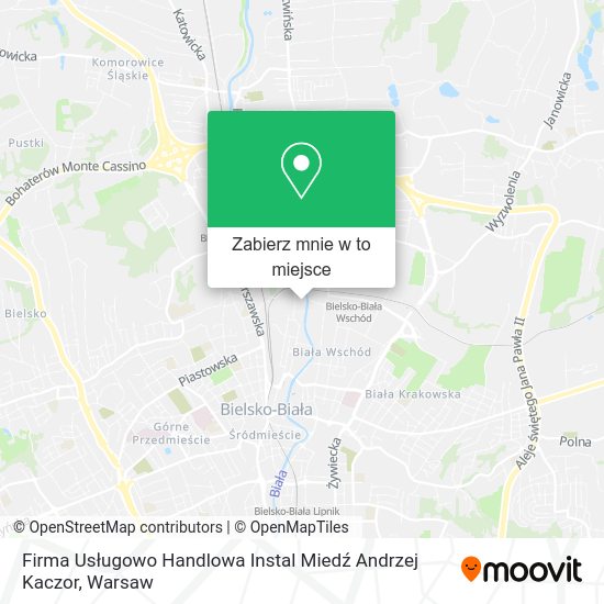 Mapa Firma Usługowo Handlowa Instal Miedź Andrzej Kaczor