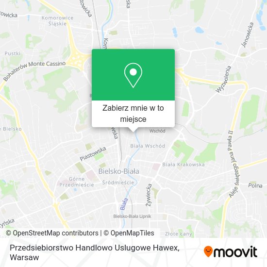Mapa Przedsiebiorstwo Handlowo Uslugowe Hawex