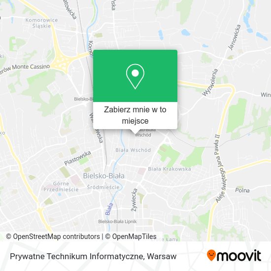 Mapa Prywatne Technikum Informatyczne