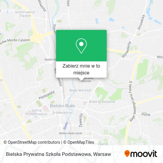 Mapa Bielska Prywatna Szkoła Podstawowa