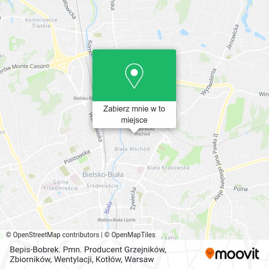 Mapa Bepis-Bobrek. Pmn. Producent Grzejników, Zbiorników, Wentylacji, Kotłów