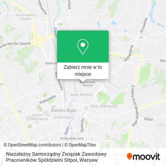 Mapa Niezależny Samorządny Związek Zawodowy Pracowników Spółdzielni Sitpol