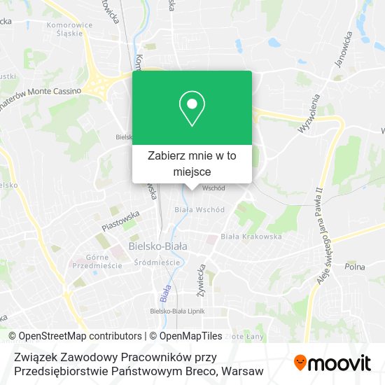 Mapa Związek Zawodowy Pracowników przy Przedsiębiorstwie Państwowym Breco