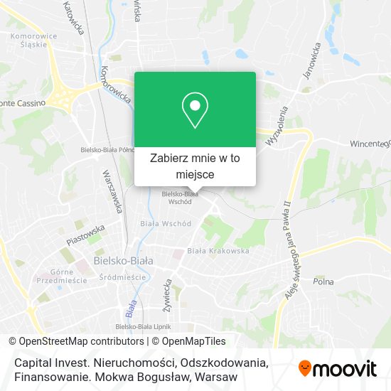 Mapa Capital Invest. Nieruchomości, Odszkodowania, Finansowanie. Mokwa Bogusław