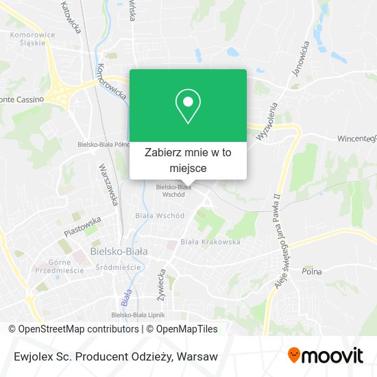 Mapa Ewjolex Sc. Producent Odzieży