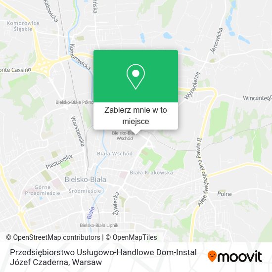 Mapa Przedsiębiorstwo Usługowo-Handlowe Dom-Instal Józef Czaderna