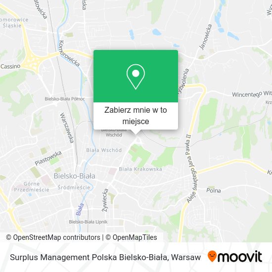 Mapa Surplus Management Polska Bielsko-Biała